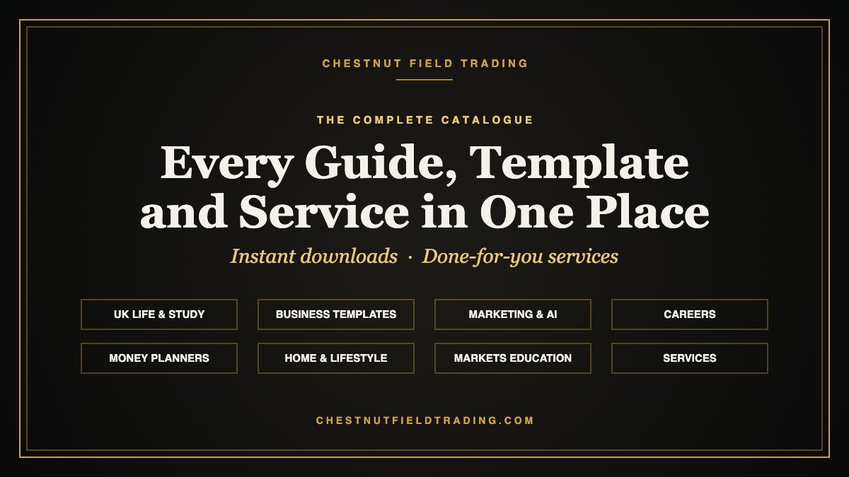 Shop Every Chestnut Field Trading Digital Guide, Template and Service in One Place