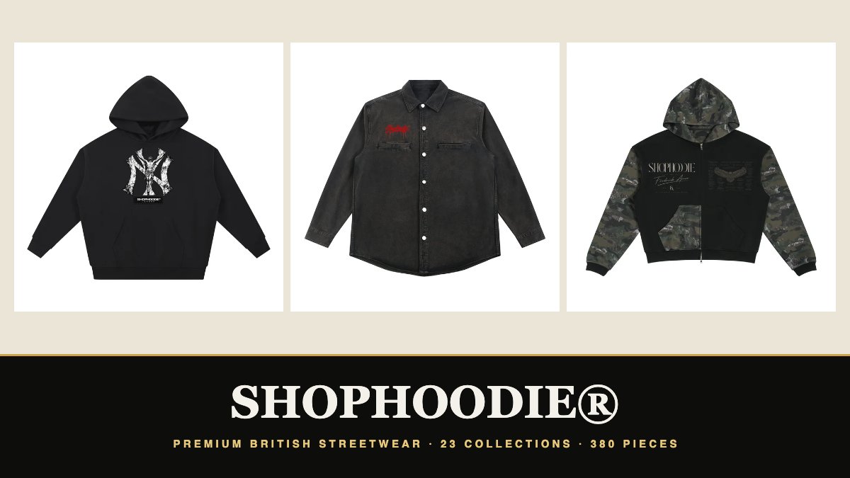 SHOPHOODIE® Collections: 380 Premium British Streetwear Pieces to Shop Now